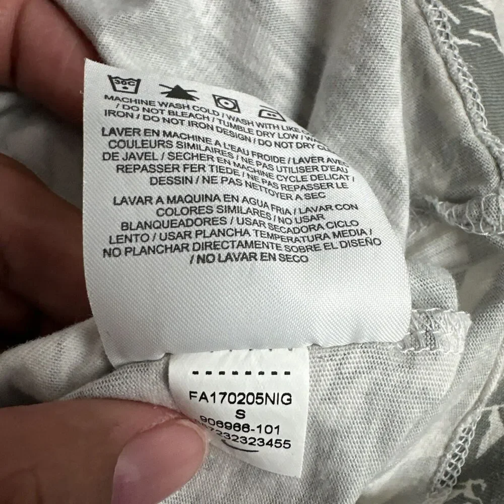 Nike Sportswear Air Logo AOP Print NSW Dri-Fit Shirt 906966-101 Gray White Small